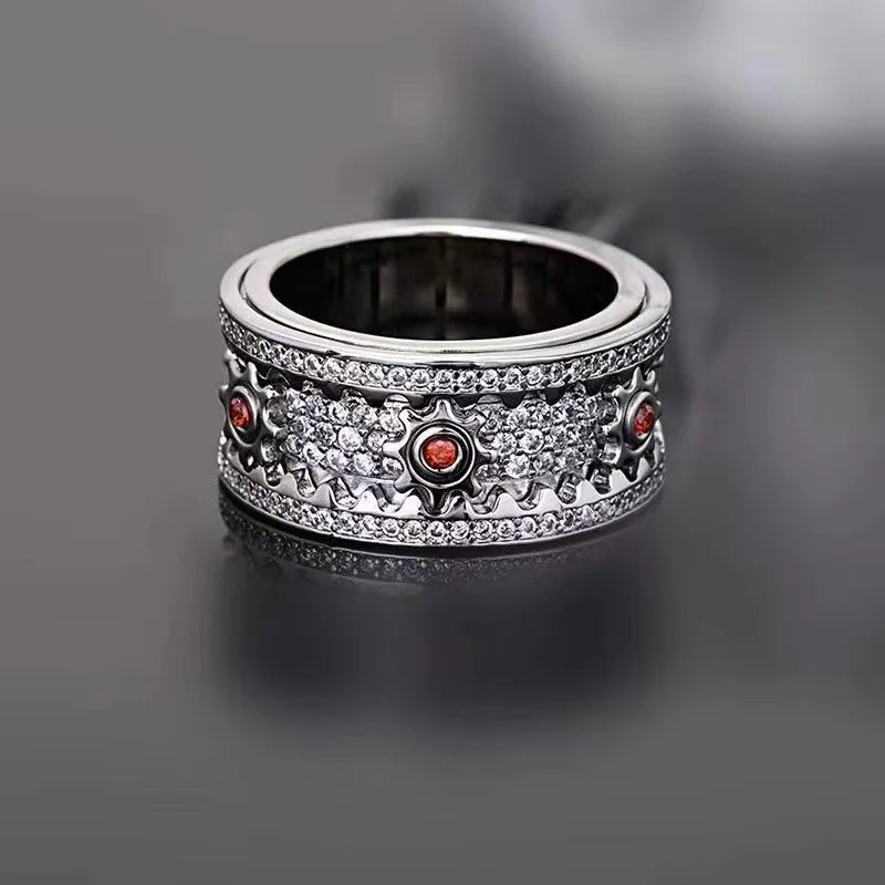 🔥925 Sterling Silver Personalized Stress Reducing Rotatable Gear Ring