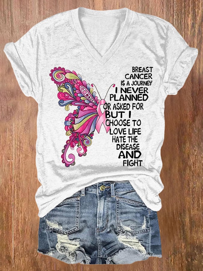 Breast Cancer Women's Printed T-Shirt