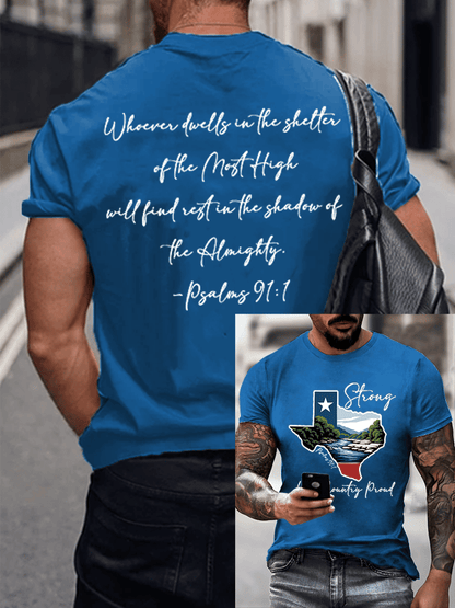 🙏💔Join us in praying for Texas.🙏Men's Texas Strong Printed Casual T-Shirt