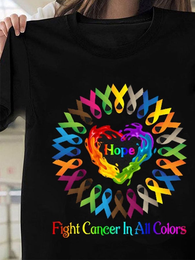 Breast Cancer Awareness Print T-Shirt
