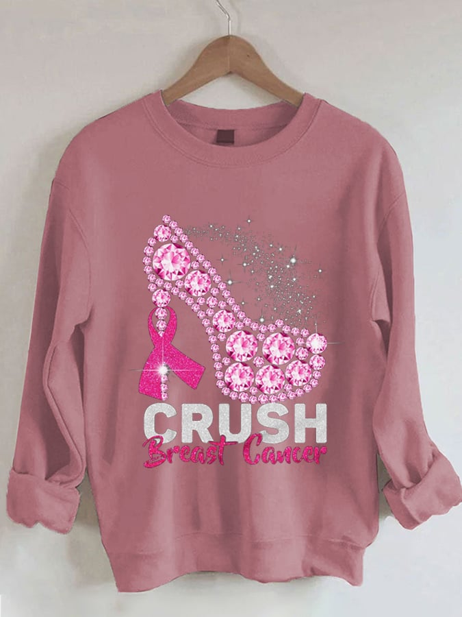 Women's Crush Breast Cancer Print Sweatshirt