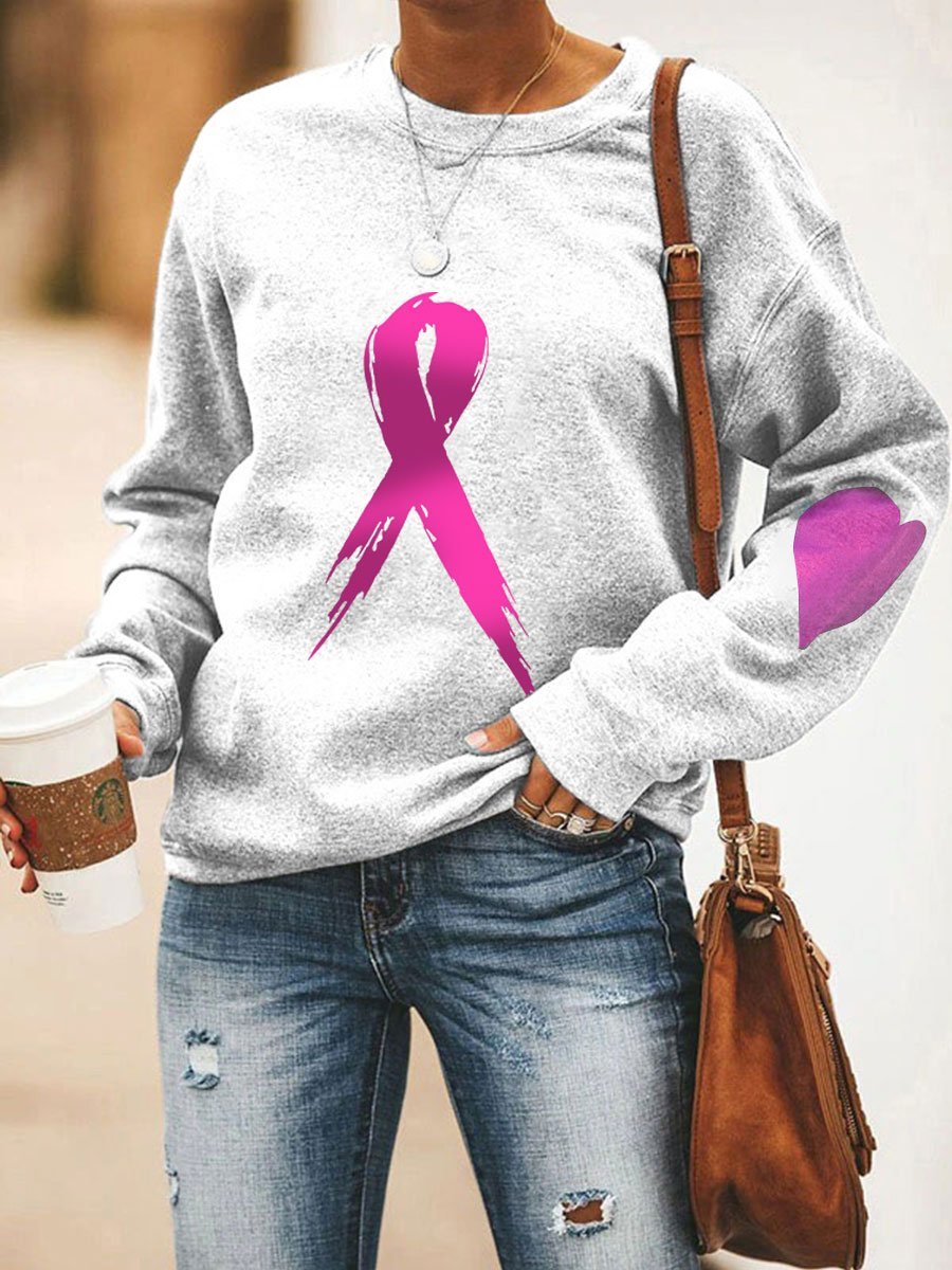 Women's Fans with Breast Cancer Care Month Casual Sweatshirt