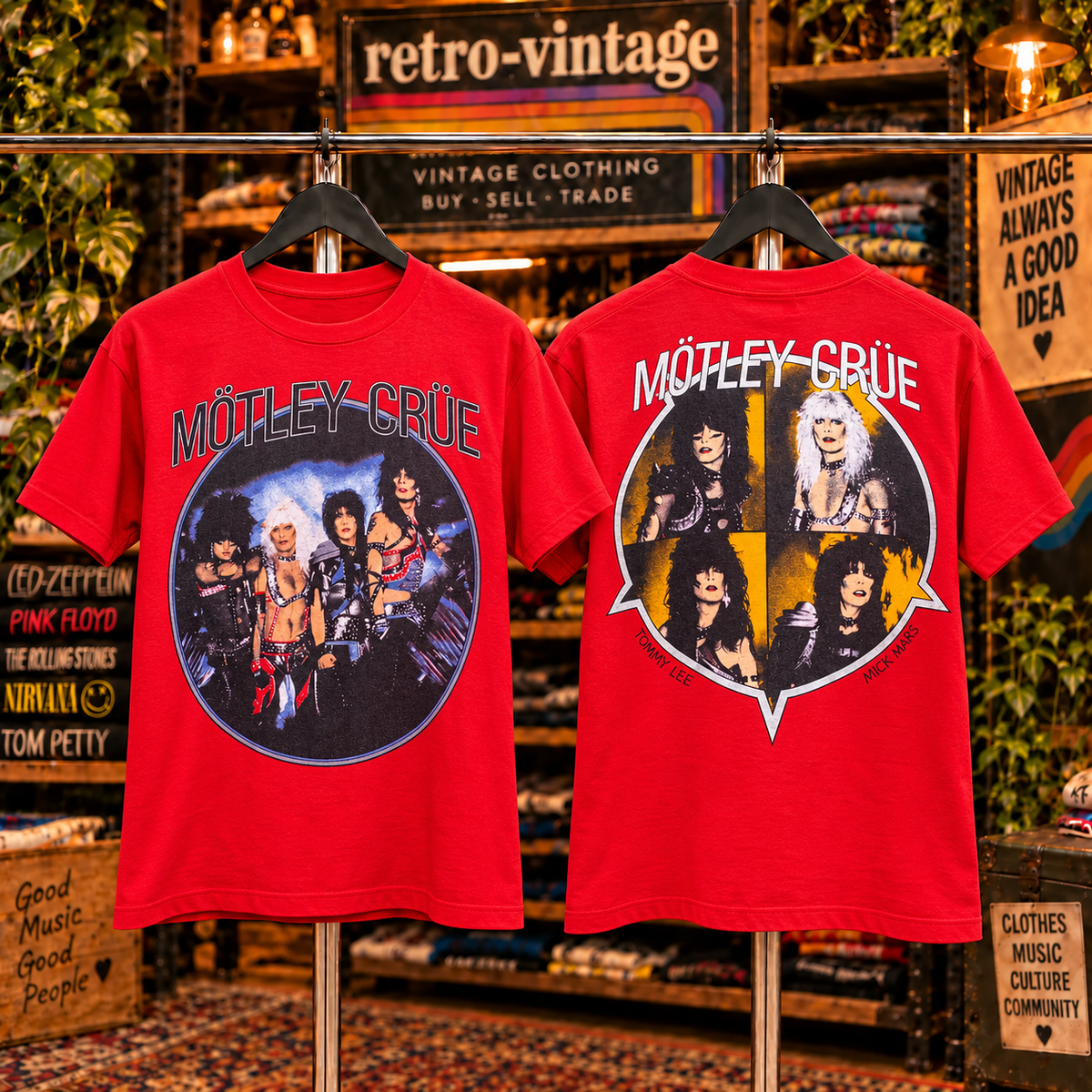 Vintage Mötley Crüe Band Concert T-Shirt