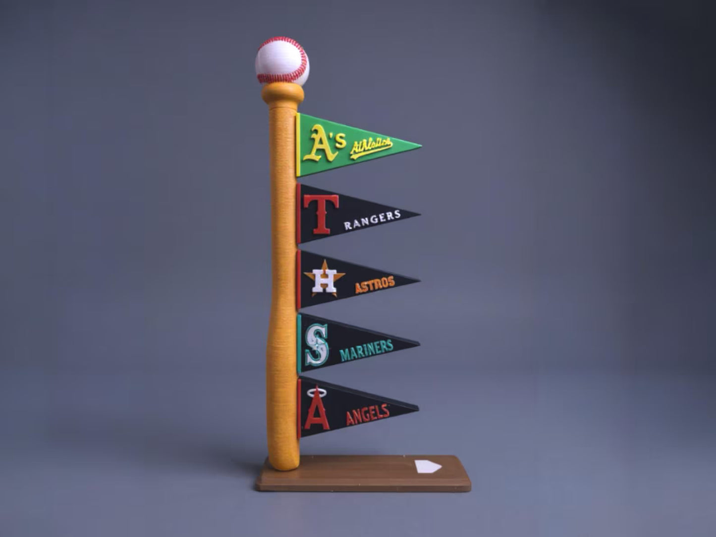 MLB indoor baseball flag display