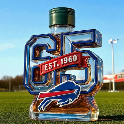 Buffalo Bills 65th Anniversary Limited Edition Whiskey Bottle