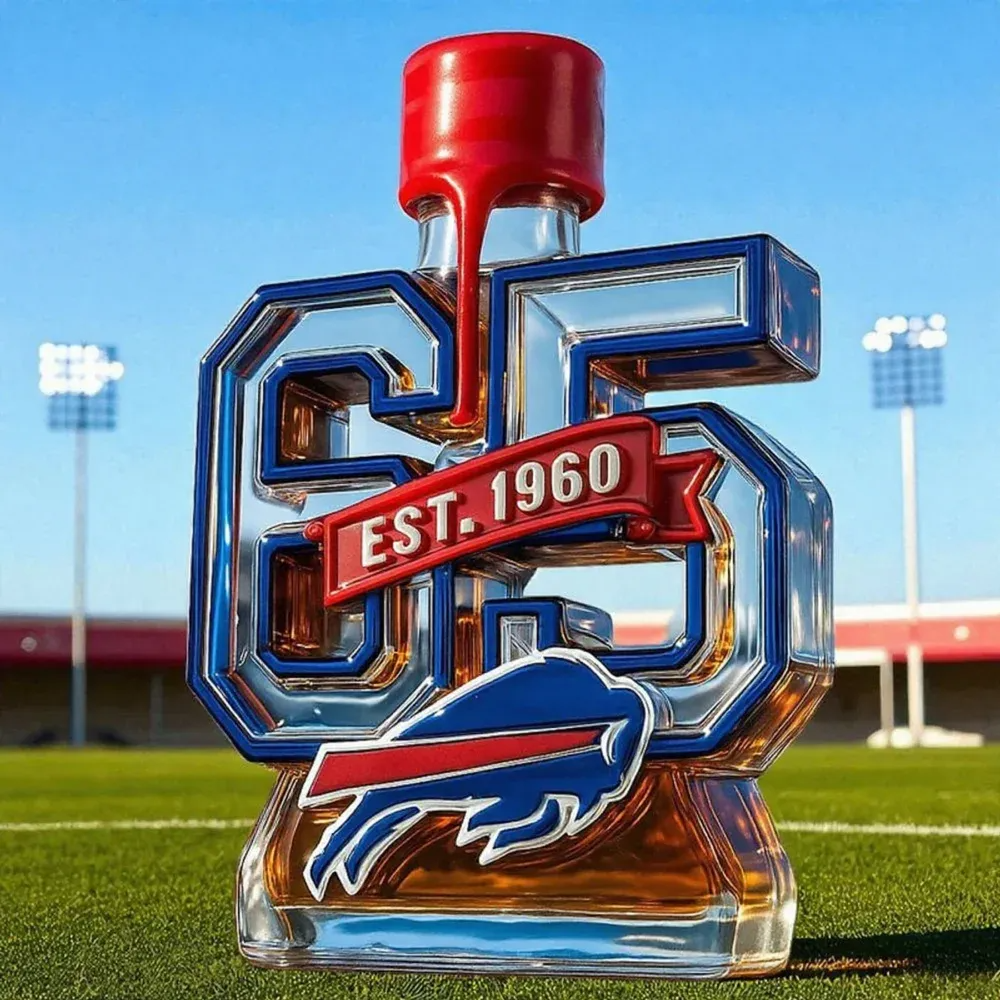 Buffalo Bills 65th Anniversary Limited Edition Whiskey Bottle