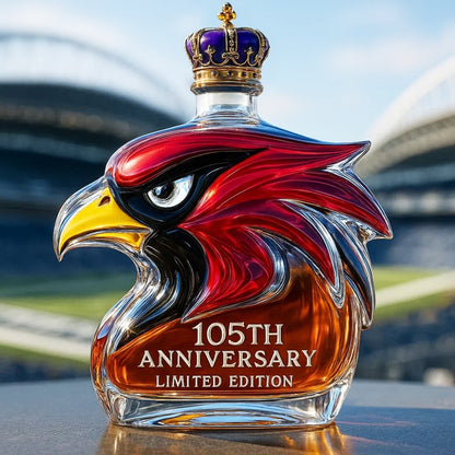 Cardinal Red Whiskey Bottle – Fierce Red Bird Decanter, Limited Edition Sports Collectible for Fans