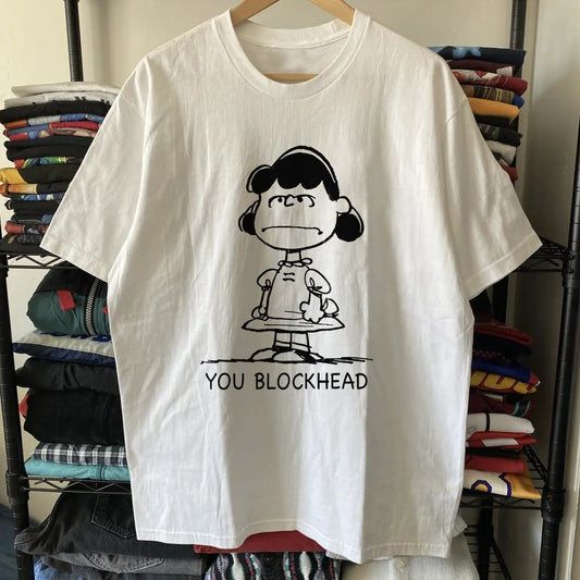Lucy - Peanuts You Blockhead Washed White Tee