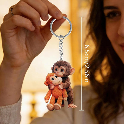 Protect Punch The Monkey Keychain,for Backpack Purse Car Keys