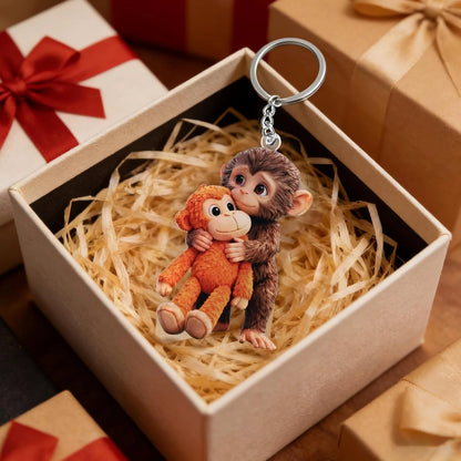 Protect Punch The Monkey Keychain,for Backpack Purse Car Keys