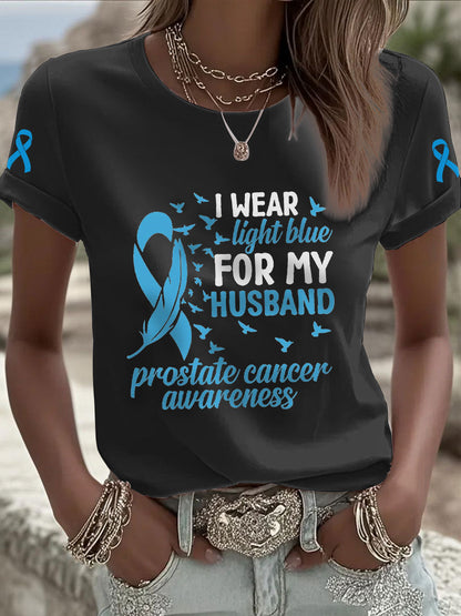 Women's Prostate Cancer Awareness Wife T-Shirt