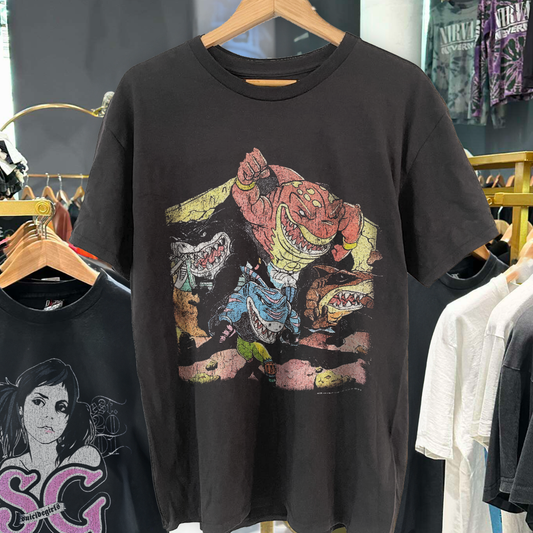 Street Sharks 1995 Grail Black Vintage Washed T-Shirt