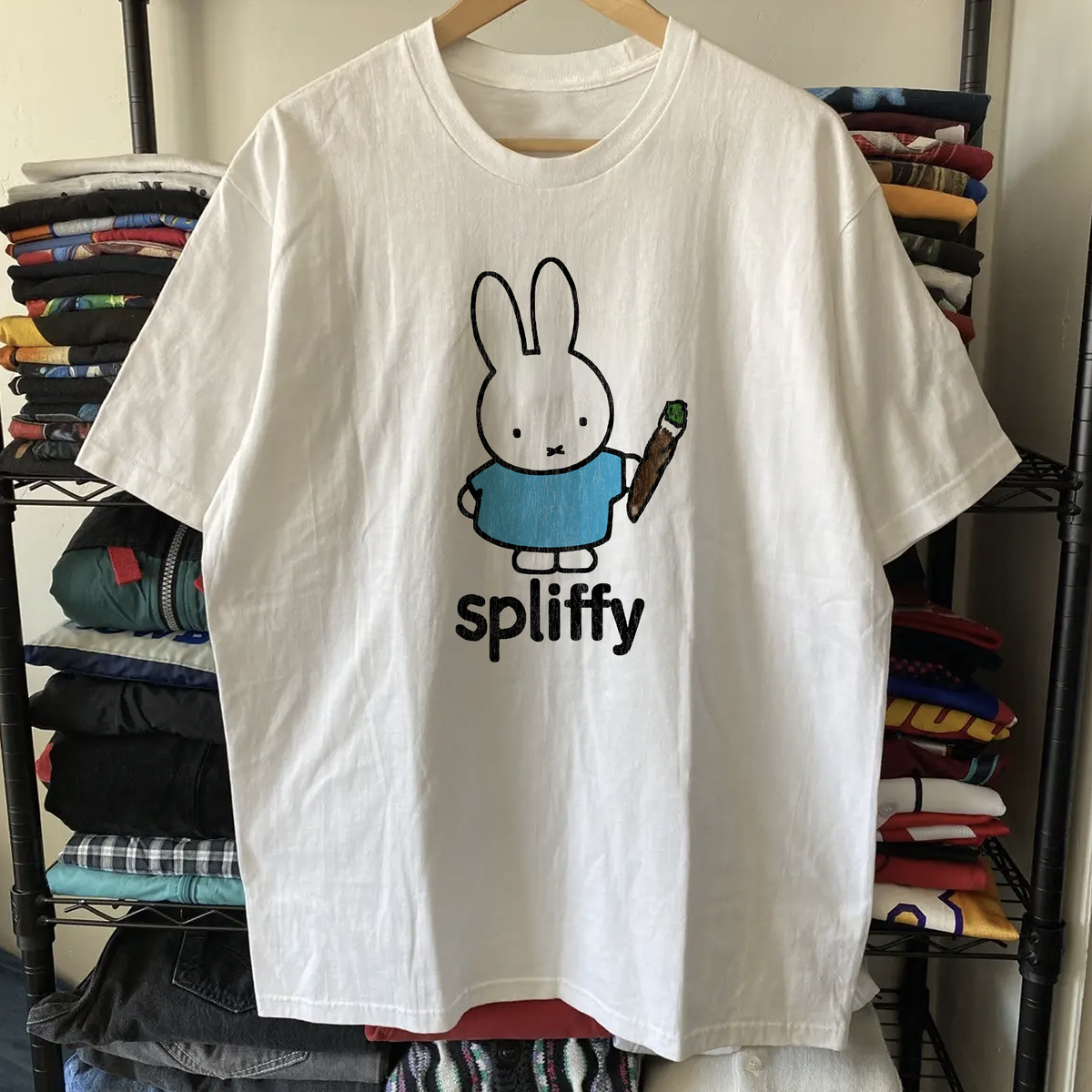 Rare Spliffy Washed White Tee